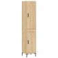 vidaXL Μπουφές Sonoma δρυς 34,5 x 34 x 180 εκ. από Επεξεργασμένο Ξύλο