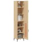 vidaXL Μπουφές Sonoma δρυς 34,5 x 34 x 180 εκ. από Επεξεργασμένο Ξύλο