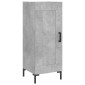 vidaXL Ντουλάπι Γκρι Σκυροδέματος 34,5x34x180 εκ. Επεξεργασμένο Ξύλο
