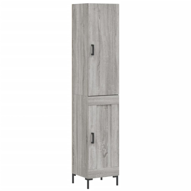 vidaXL Μπουφές Sonoma Γκρι 34,5 x 34 x 180 εκ. από Επεξεργασμένο Ξύλο