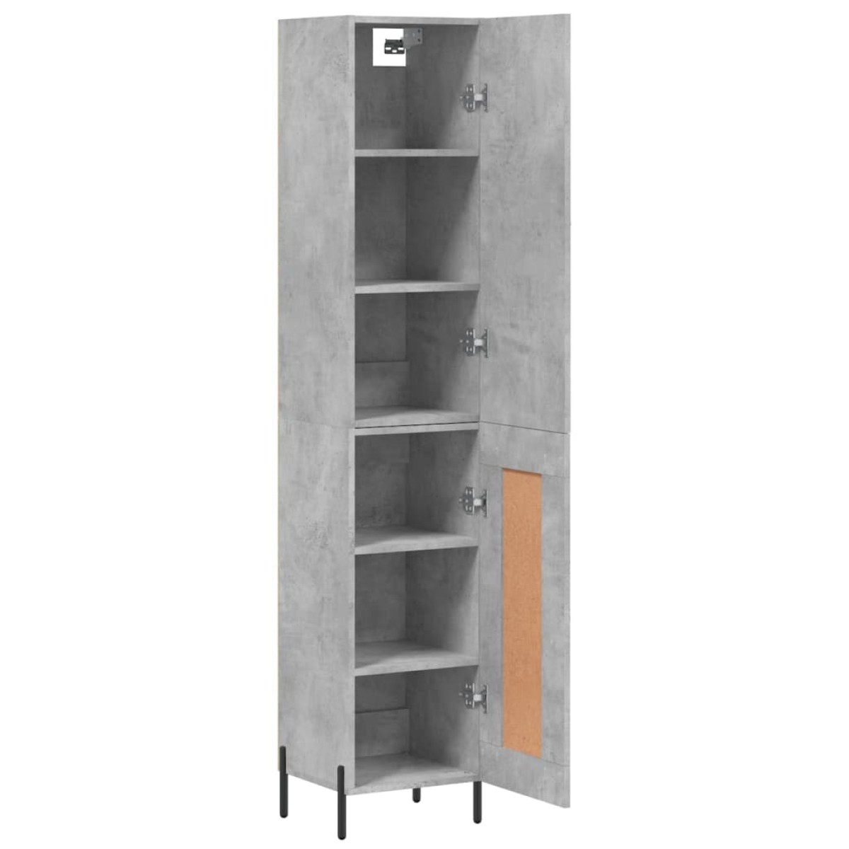 vidaXL Ντουλάπι Γκρι Σκυροδέματος 34,5x34x180 εκ. Επεξεργασμένο Ξύλο