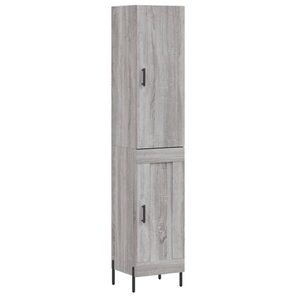 vidaXL Μπουφές Sonoma Γκρι 34,5 x 34 x 180 εκ. από Επεξεργασμένο Ξύλο
