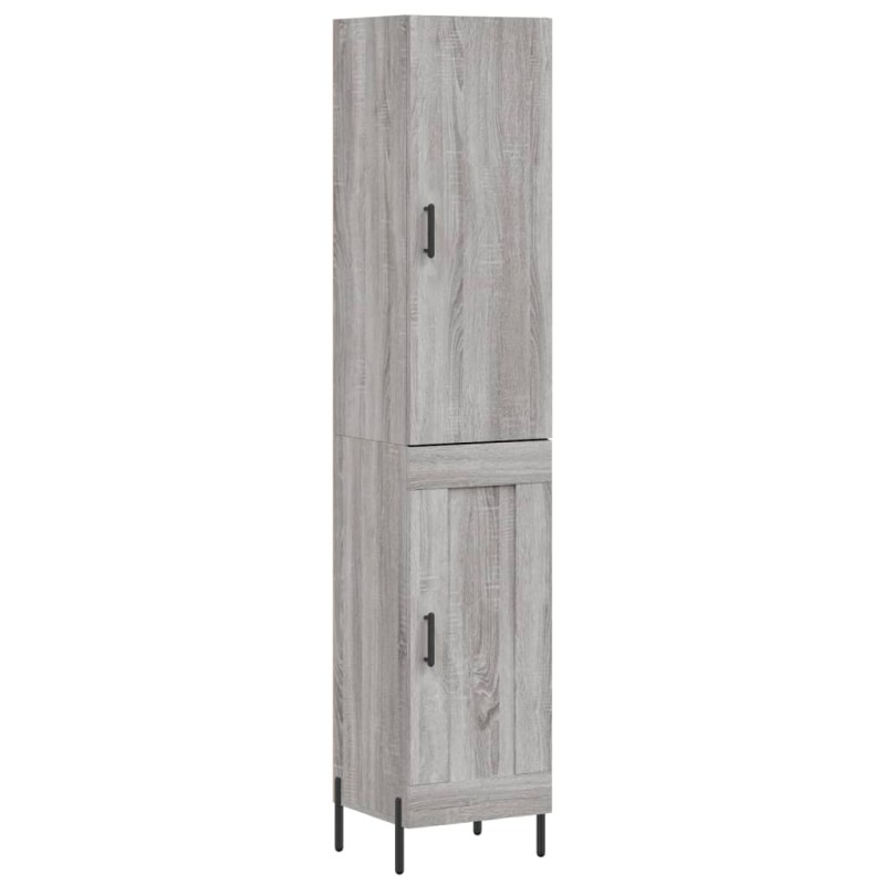 vidaXL Μπουφές Sonoma Γκρι 34,5 x 34 x 180 εκ. από Επεξεργασμένο Ξύλο