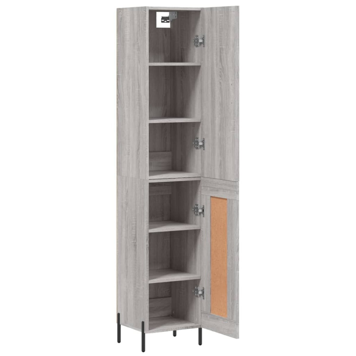 vidaXL Μπουφές Sonoma Γκρι 34,5 x 34 x 180 εκ. από Επεξεργασμένο Ξύλο