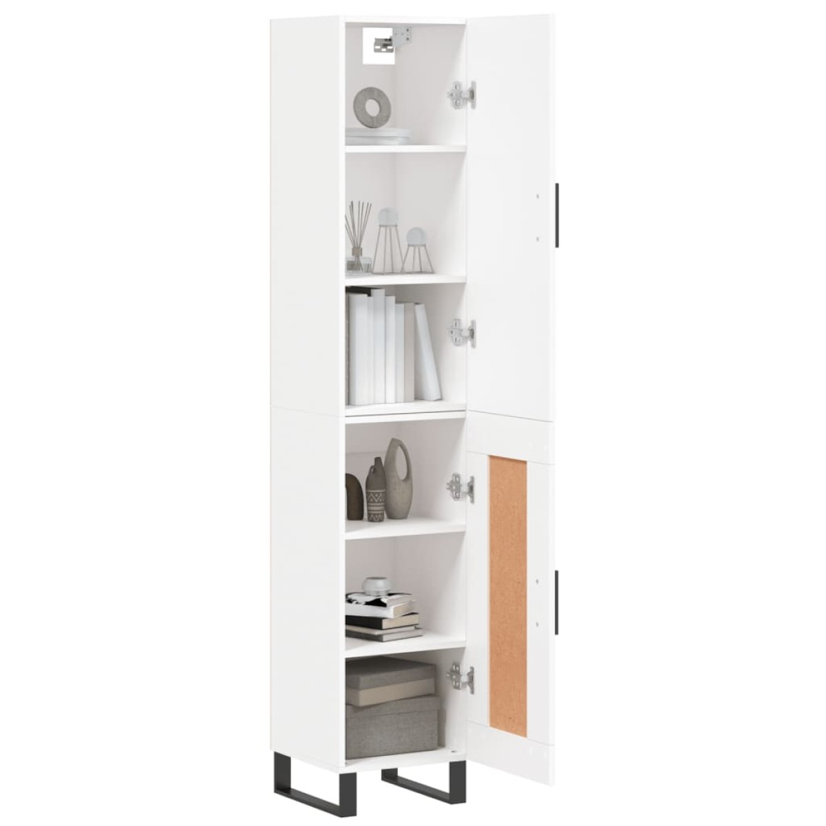 vidaXL Ντουλάπι Λευκός 34,5 x 34 x 180 εκ. από Επεξεργασμένο Ξύλο