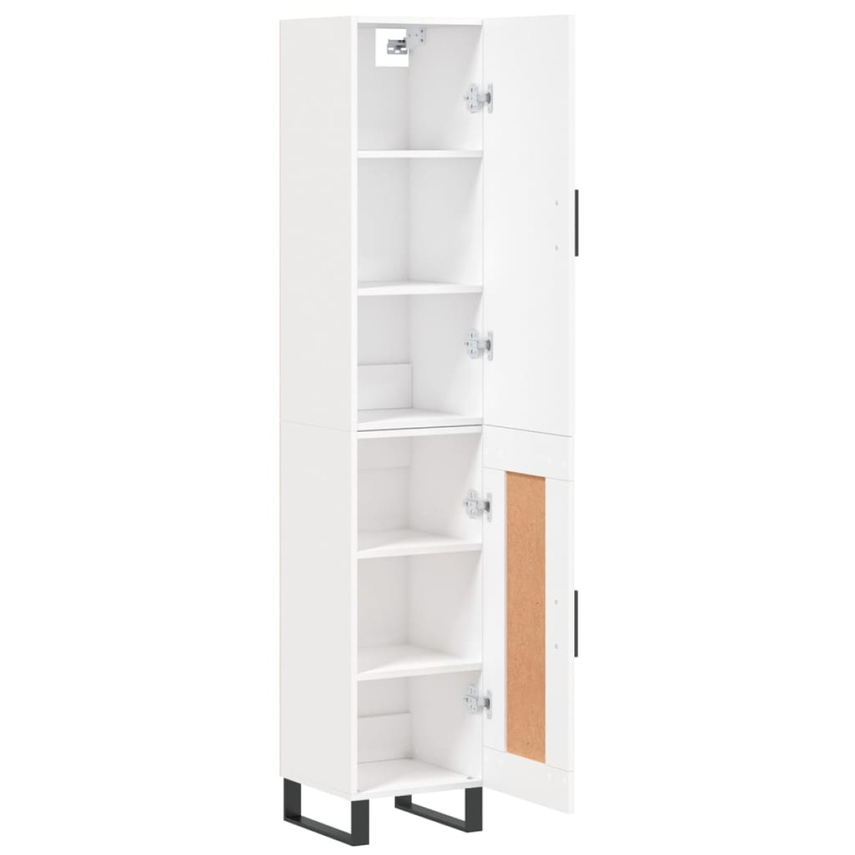 vidaXL Ντουλάπι Λευκός 34,5 x 34 x 180 εκ. από Επεξεργασμένο Ξύλο