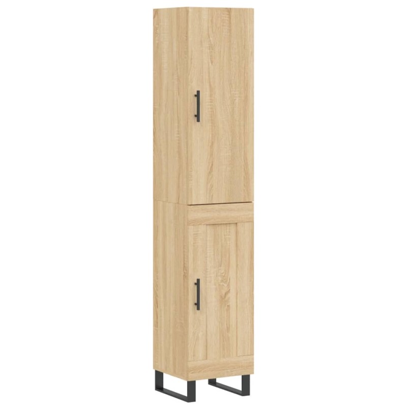 vidaXL Μπουφές Sonoma δρυς 34,5 x 34 x 180 εκ. από Επεξεργασμένο Ξύλο
