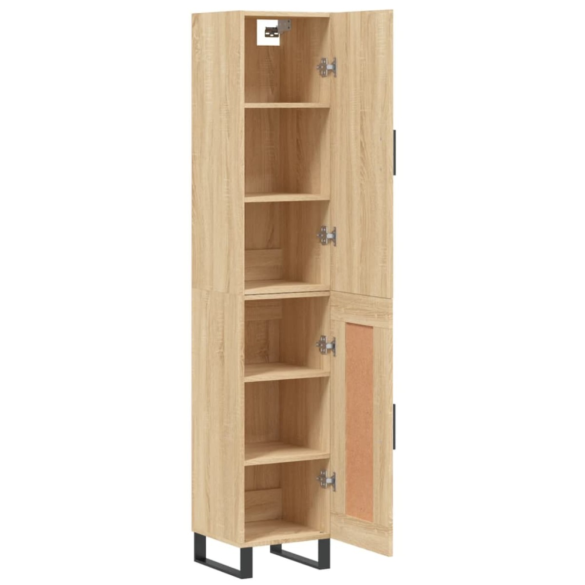 vidaXL Μπουφές Sonoma δρυς 34,5 x 34 x 180 εκ. από Επεξεργασμένο Ξύλο