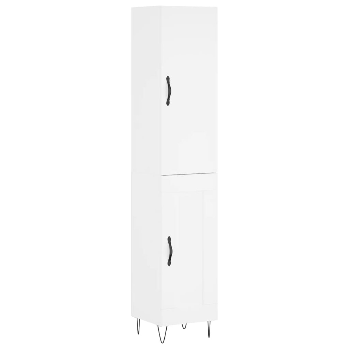 vidaXL Ντουλάπι Λευκός 34,5 x 34 x 180 εκ. από Επεξεργασμένο Ξύλο
