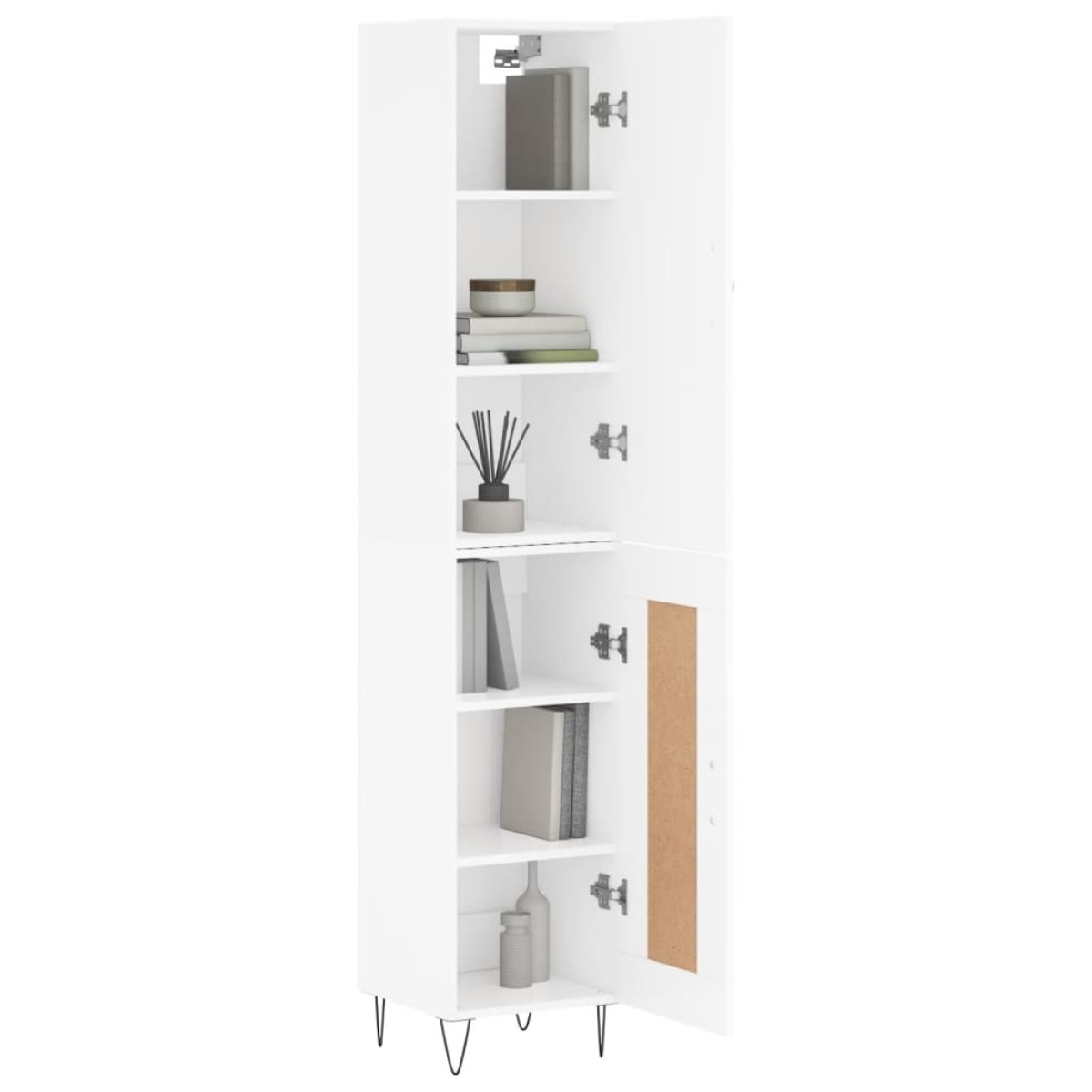 vidaXL Ντουλάπι Λευκός 34,5 x 34 x 180 εκ. από Επεξεργασμένο Ξύλο