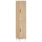 vidaXL Μπουφές Sonoma δρυς 34,5 x 34 x 180 εκ. από Επεξεργασμένο Ξύλο