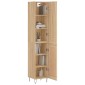 vidaXL Μπουφές Sonoma δρυς 34,5 x 34 x 180 εκ. από Επεξεργασμένο Ξύλο