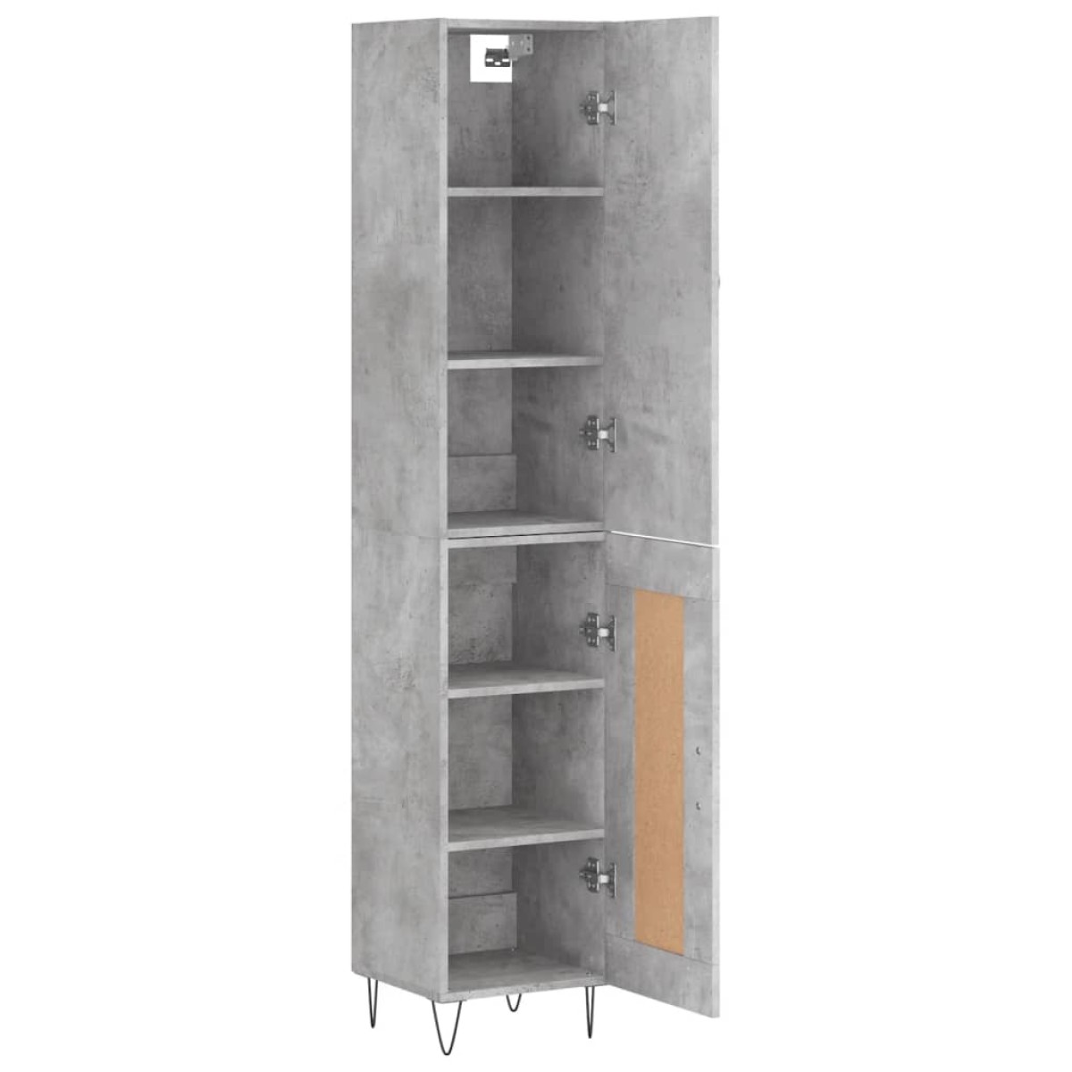 vidaXL Ντουλάπι Γκρι Σκυροδέματος 34,5x34x180 εκ. Επεξεργασμένο Ξύλο