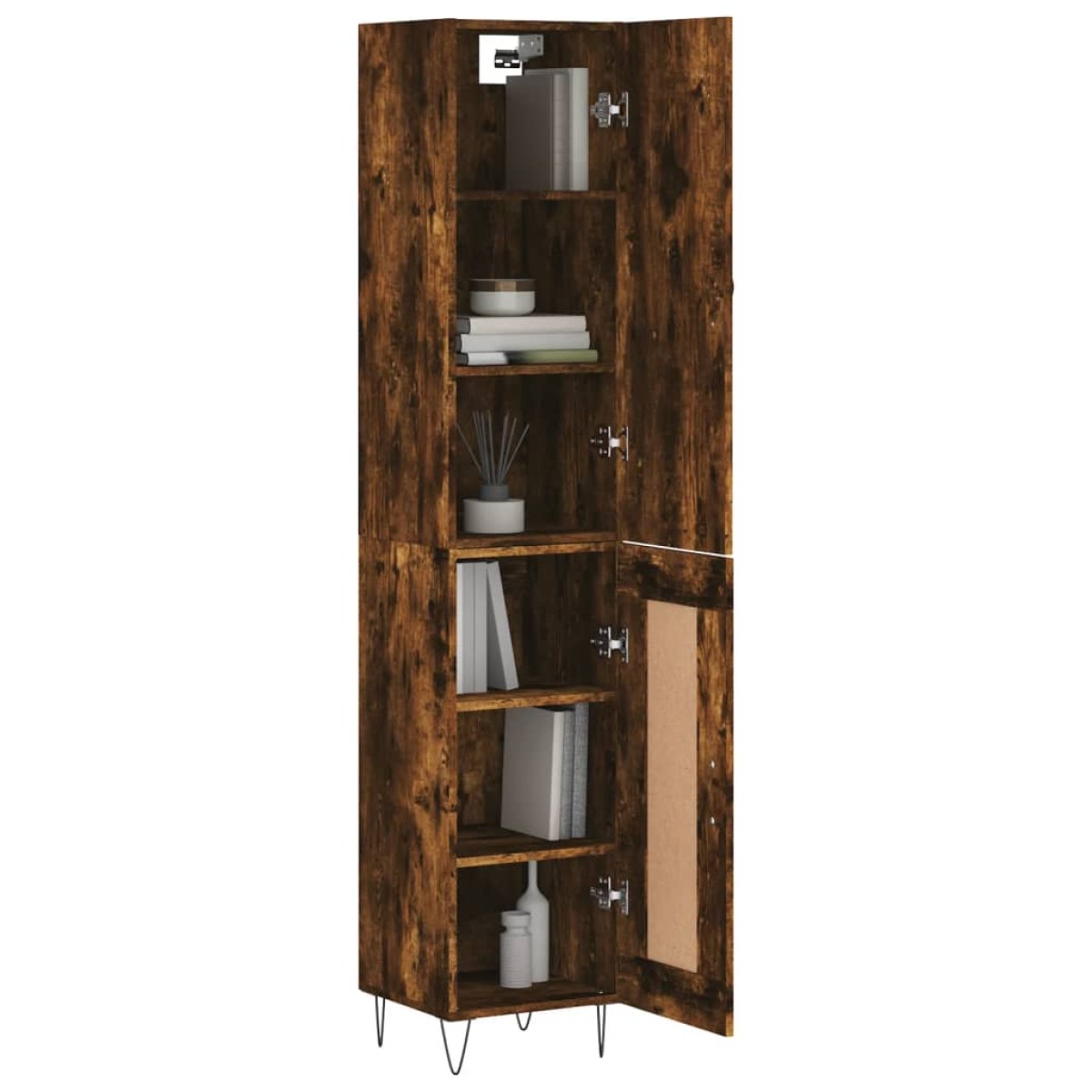 vidaXL Ντουλάπι Καπνιστή δρυς 34,5x34x180 εκ. από Επεξεργασμένο Ξύλο