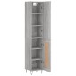 vidaXL Μπουφές Sonoma Γκρι 34,5 x 34 x 180 εκ. από Επεξεργασμένο Ξύλο