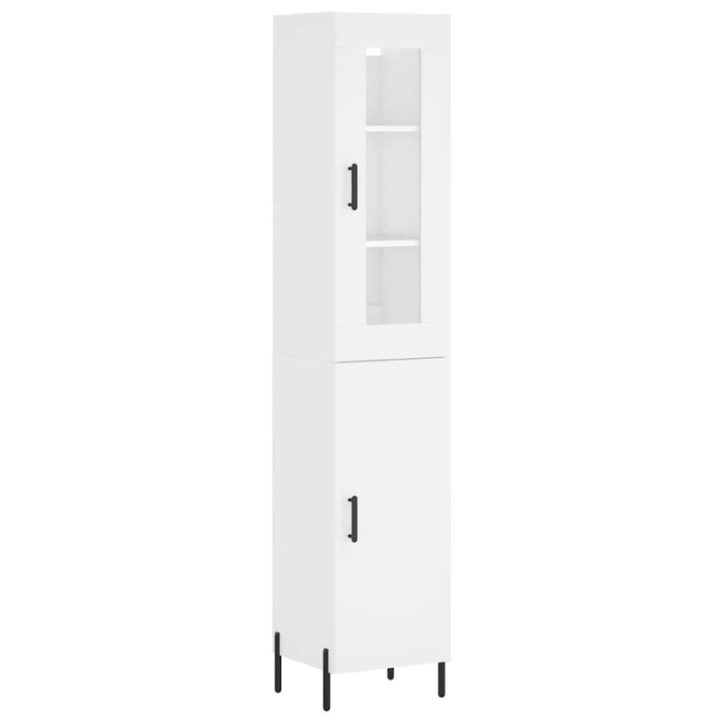 vidaXL Ντουλάπι Λευκό 34,5 x 34 x 180 εκ. από Επεξεργασμένο Ξύλο