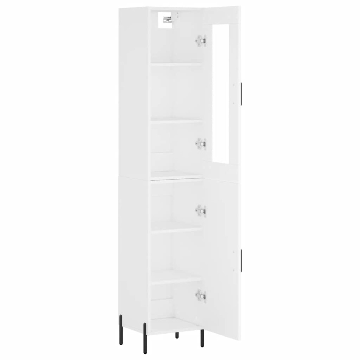 vidaXL Ντουλάπι Λευκός 34,5 x 34 x 180 εκ. από Επεξεργασμένο Ξύλο