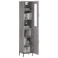 vidaXL Μπουφές Sonoma Γκρι 34,5 x 34 x 180 εκ. από Επεξεργασμένο Ξύλο