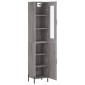 vidaXL Μπουφές Sonoma Γκρι 34,5 x 34 x 180 εκ. από Επεξεργασμένο Ξύλο