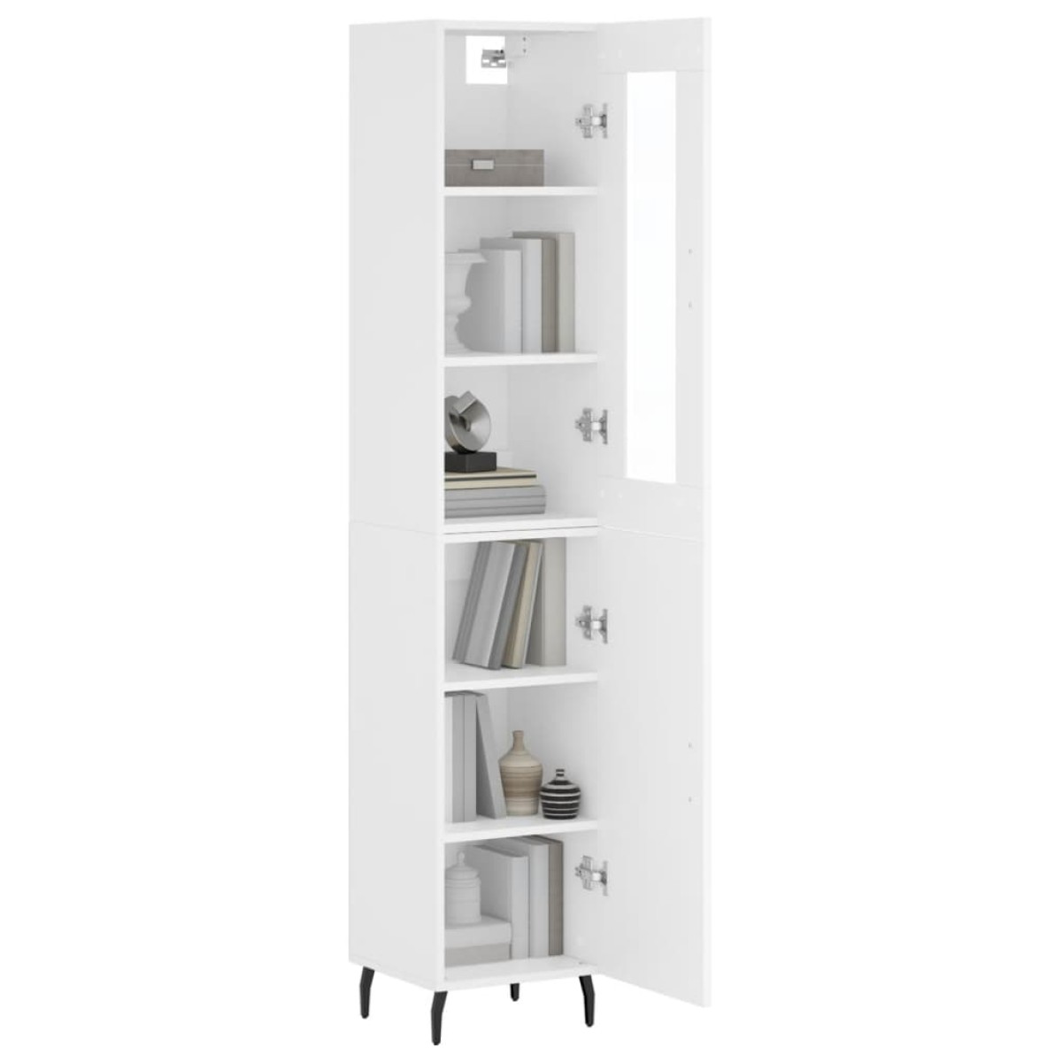 vidaXL Ντουλάπι Λευκός 34,5 x 34 x 180 εκ. από Επεξεργασμένο Ξύλο
