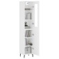 vidaXL Ντουλάπι Λευκός 34,5 x 34 x 180 εκ. από Επεξεργασμένο Ξύλο