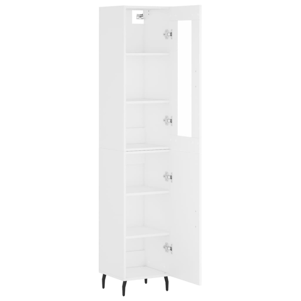vidaXL Ντουλάπι Λευκός 34,5 x 34 x 180 εκ. από Επεξεργασμένο Ξύλο