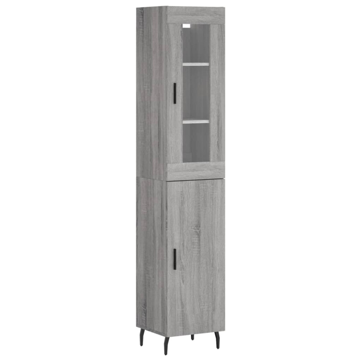 vidaXL Μπουφές Sonoma Γκρι 34,5 x 34 x 180 εκ. από Επεξεργασμένο Ξύλο