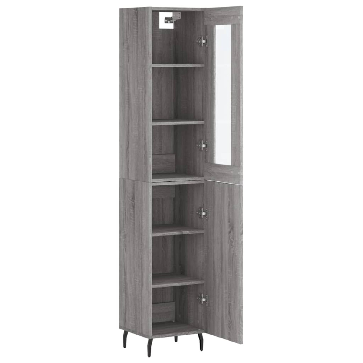 vidaXL Μπουφές Sonoma Γκρι 34,5 x 34 x 180 εκ. από Επεξεργασμένο Ξύλο
