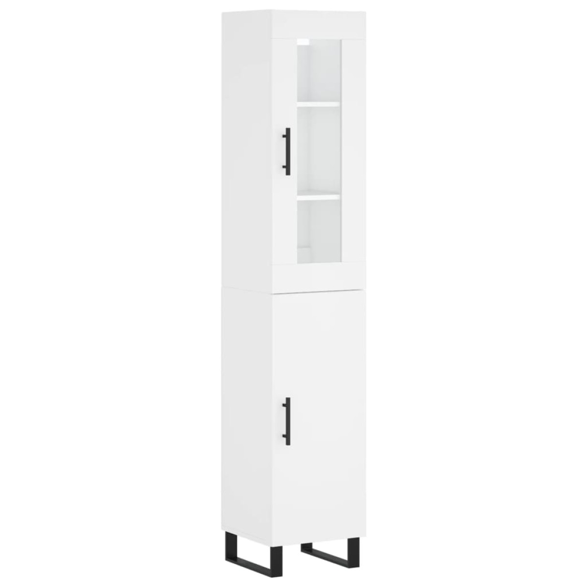 vidaXL Ντουλάπι Λευκός 34,5 x 34 x 180 εκ. από Επεξεργασμένο Ξύλο