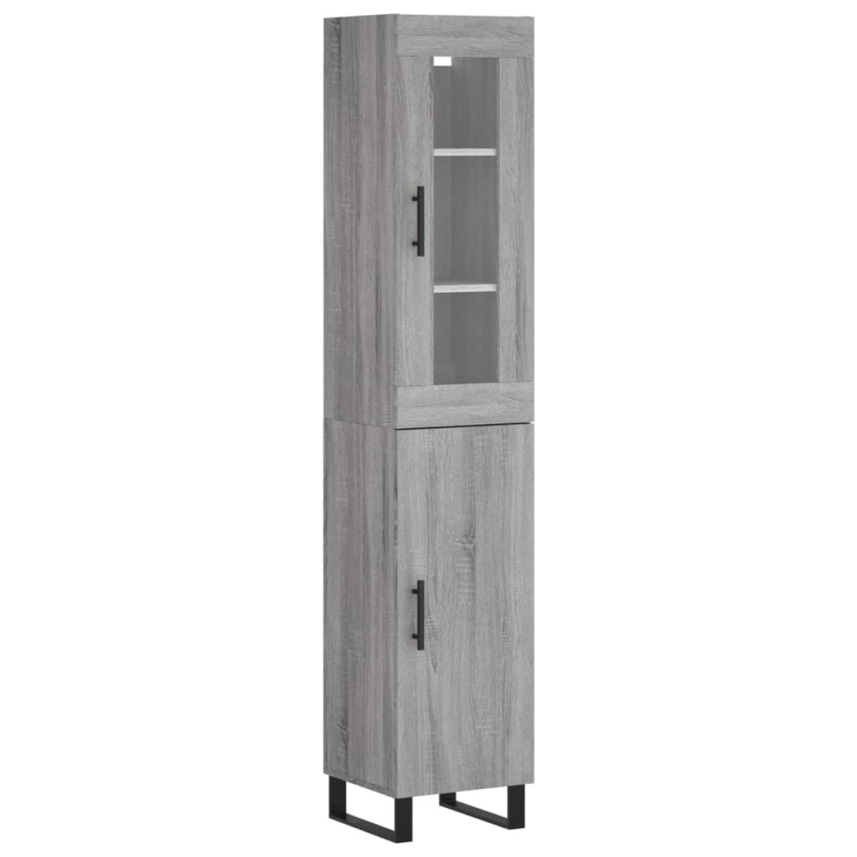 vidaXL Μπουφές Sonoma Γκρι 34,5 x 34 x 180 εκ. από Επεξεργασμένο Ξύλο