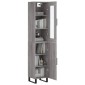 vidaXL Μπουφές Sonoma Γκρι 34,5 x 34 x 180 εκ. από Επεξεργασμένο Ξύλο