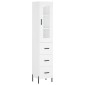 vidaXL Ντουλάπι Λευκός 34,5 x 34 x 180 εκ. από Επεξεργασμένο Ξύλο
