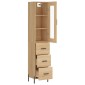 vidaXL Μπουφές Sonoma δρυς 34,5 x 34 x 180 εκ. από Επεξεργασμένο Ξύλο