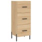 vidaXL Μπουφές Sonoma δρυς 34,5 x 34 x 180 εκ. από Επεξεργασμένο Ξύλο