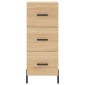 vidaXL Μπουφές Sonoma δρυς 34,5 x 34 x 180 εκ. από Επεξεργασμένο Ξύλο