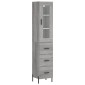 vidaXL Μπουφές Sonoma Γκρι 34,5 x 34 x 180 εκ. από Επεξεργασμένο Ξύλο