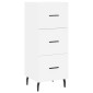 vidaXL Ντουλάπι Λευκός 34,5 x 34 x 180 εκ. από Επεξεργασμένο Ξύλο