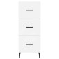 vidaXL Ντουλάπι Λευκός 34,5 x 34 x 180 εκ. από Επεξεργασμένο Ξύλο
