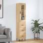 vidaXL Μπουφές Sonoma δρυς 34,5 x 34 x 180 εκ. από Επεξεργασμένο Ξύλο