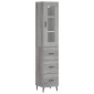 vidaXL Μπουφές Sonoma Γκρι 34,5 x 34 x 180 εκ. από Επεξεργασμένο Ξύλο