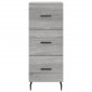 vidaXL Μπουφές Sonoma Γκρι 34,5 x 34 x 180 εκ. από Επεξεργασμένο Ξύλο