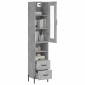 vidaXL Ντουλάπι Γκρι Σκυροδέματος 34,5x34x180 εκ. Επεξεργασμένο Ξύλο