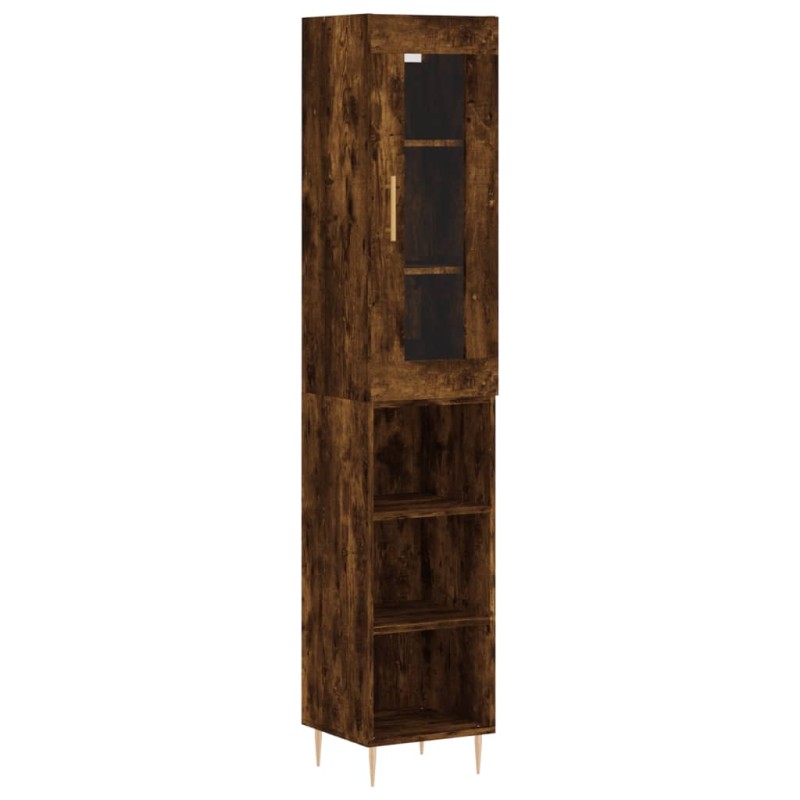 vidaXL Ντουλάπι Καπνιστή δρυς 34,5x34x180 εκ. από Επεξεργασμένο Ξύλο