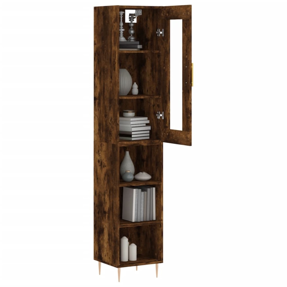 vidaXL Ντουλάπι Καπνιστή δρυς 34,5x34x180 εκ. από Επεξεργασμένο Ξύλο