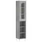 vidaXL Μπουφές Sonoma Γκρι 34,5 x 34 x 180 εκ. από Επεξεργασμένο Ξύλο