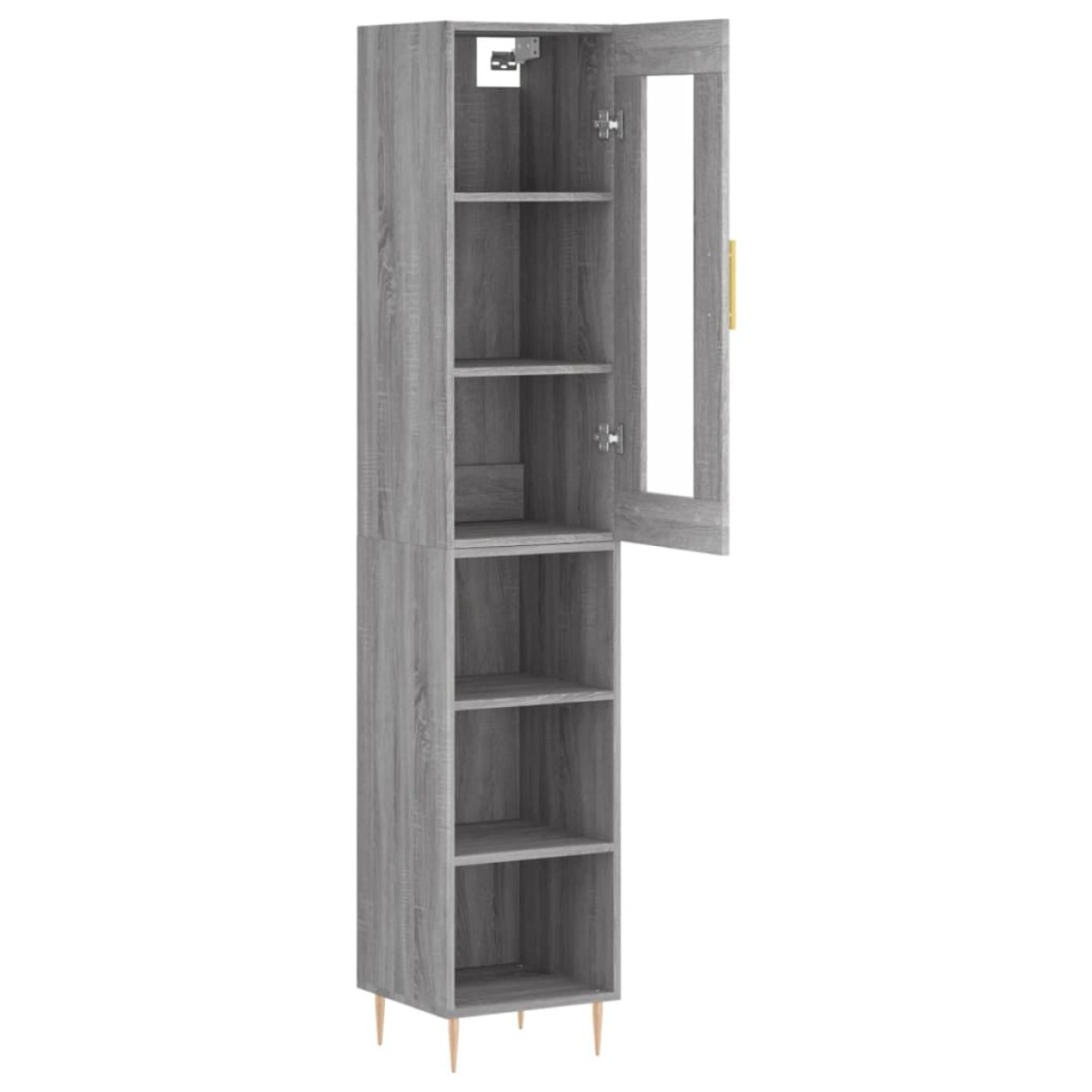 vidaXL Μπουφές Sonoma Γκρι 34,5 x 34 x 180 εκ. από Επεξεργασμένο Ξύλο
