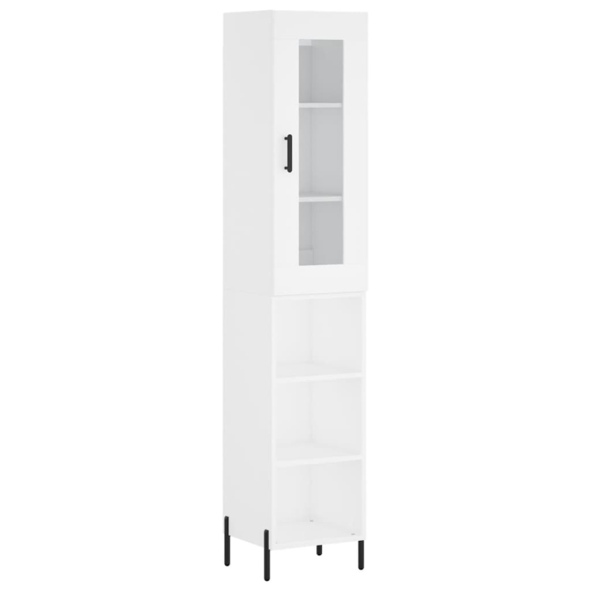 vidaXL Ντουλάπι Λευκός 34,5 x 34 x 180 εκ. από Επεξεργασμένο Ξύλο