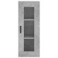 vidaXL Ντουλάπι Γκρι Σκυροδέματος 34,5x34x180 εκ. Επεξεργασμένο Ξύλο
