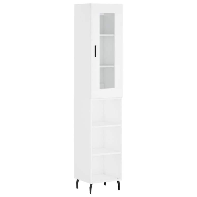 vidaXL Ντουλάπι Λευκό 34,5 x 34 x 180 εκ. από Επεξεργασμένο Ξύλο
