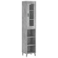 vidaXL Ντουλάπι Γκρι Σκυροδέματος 34,5x34x180 εκ. Επεξεργασμένο Ξύλο